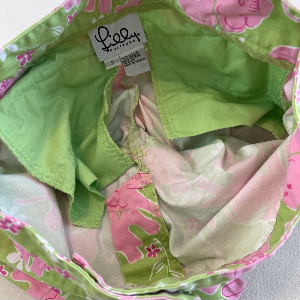 Lilly Pulitzer Floral Elephant Print Crop Pants - Picture 10 of 13